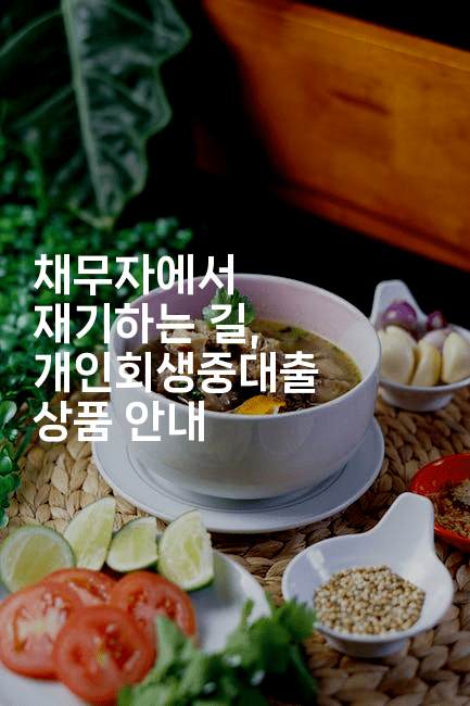 채무자에서 재기하는 길, 개인회생중대출 상품 안내