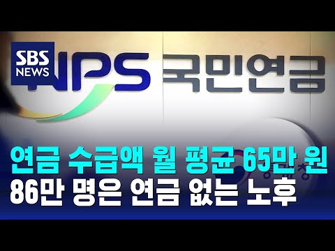 연금 수급액 월 평균 65만 원…86만 명은 연금 없는 노후 / SBS