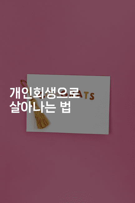 개인회생으로 살아나는 법-퀀트즈