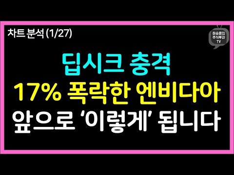 딥시크 충격으로 17% 폭락한 엔비디아 차트 분석 및 대응전략